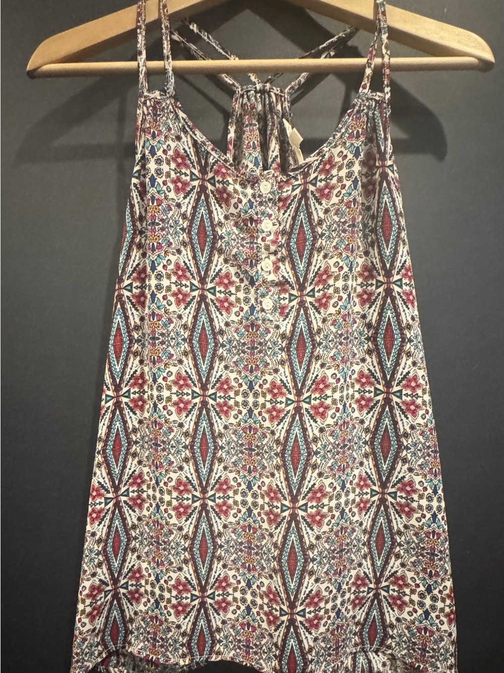 Beautiful Rose Gold Tank camisole top. Multicolor Lightweight and flowy. M